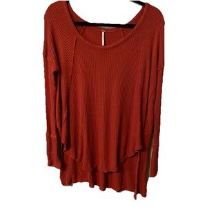 Free People Women's Pink Long Sleeve Blouse‎ Size M